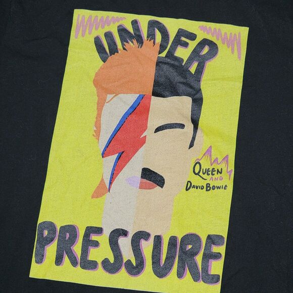 Bella + Canvas LS Black Unisex Tee "Queen And David Bowie Under Pressure" - 2XL* - Picture 2 of 5